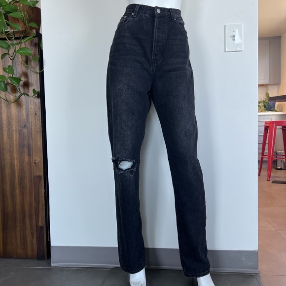 ZGY DISTRESSED FADED HIGH RISE JEANS - Picture 2 of 8